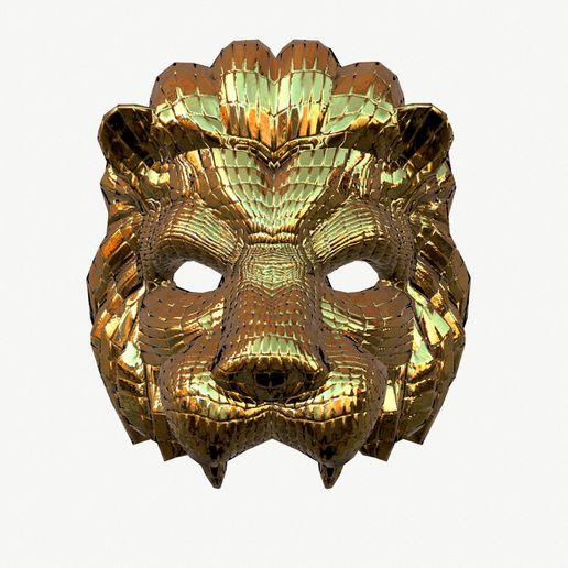 3d model squid game lion mask vip low-poly series golden squidgame gold lowpoly gameready gamedev animal netflix 3D print model - Mito3D