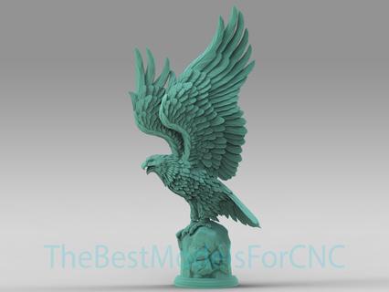 3d model stl file cnc router laser & printer eagle rock Art bird 3d print model - Mito3D