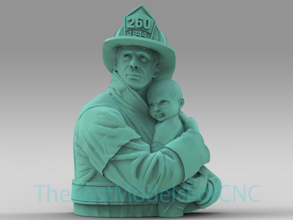 3d model stl file cnc router laser & printer firefighter baby arms 3d print model - Mito3D
