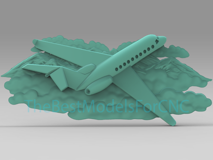 3d model stl dosya cnc yönlendirici lazer yazıcı jet uçan dağlar Sanat 3d print model - Mito3D