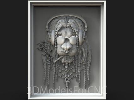 3d model stl file cnc router laser & 3d printer lion smoking lion smoking animals lion model  3d print model - Mito3D