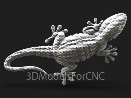3d model stl file cnc router laser & printer lizard animal 3d print model - Mito3D