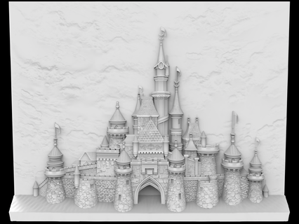 3d model stl file cnc router laser & printer magic castle Art 3d print model - Mito3D