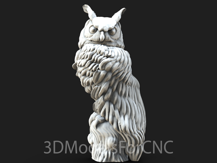 3d model stl dosya cnc yönlendirici lazer yazıcı baykuş 3 hayvanlar gövde 3d print model - Mito3D