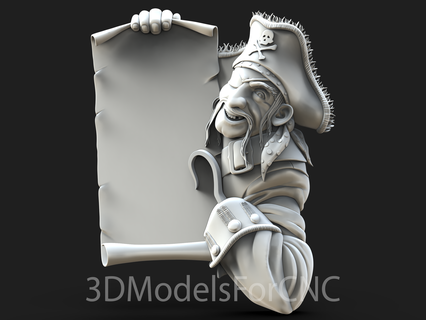 3d modelo stl expediente cnc enrutador láser impresora pirata letra hombre gancho sombrero uniforme 3d print model - Mito3D