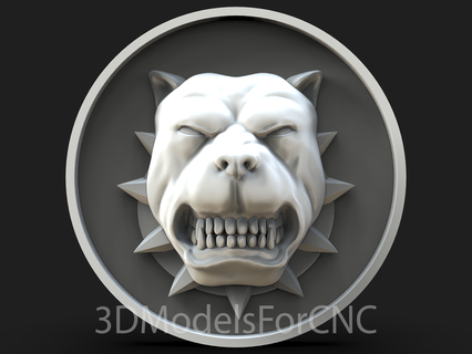 3d modèle stl fichier cnc routeur laser imprimante pitbull chien animal Collier 3d print model - Mito3D