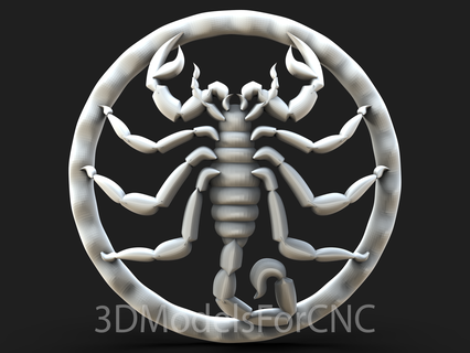 3d model stl file cnc router laser & printer scorpion 1 3d print model - Mito3D