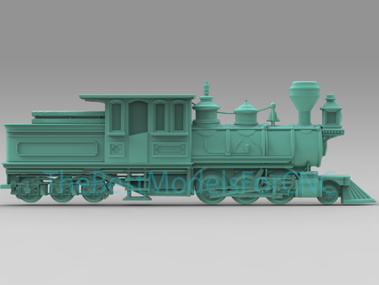 3d model stl file cnc router laser & printer steam locomotive sideway Art 3d print model - Mito3D
