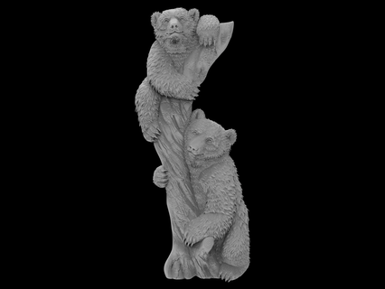 3d model stl dosya cnc yönlendirici lazer 3d yazıcı ayılar Sanat ayılar 3d print model - Mito3D