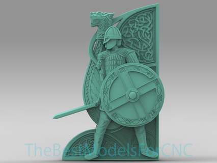 3d model stl file cnc router laser & 3d printer viking warrior Art model viking warrior ship  3d print model - Mito3D