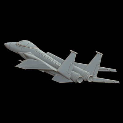3d model stl file cnc router laser & printer 2432 military jet art 2432 bas-relief relief printing 3d print model - Mito3D