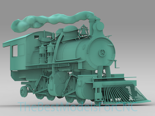 3d modèle stl fichier cnc routeur laser imprimante locomotive art 3d print model - Mito3D
