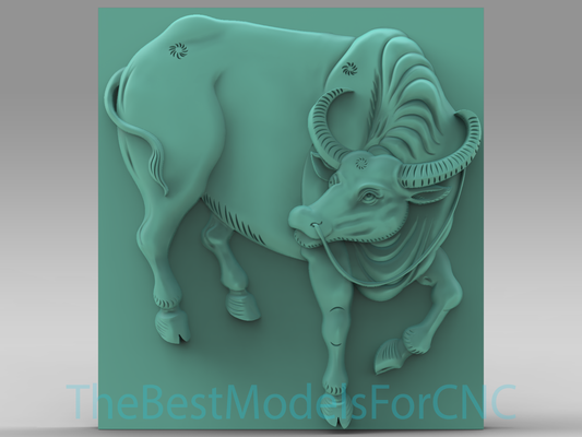 3d model stl file cnc router laser & printer water buffalo asian 3d print model - Mito3D