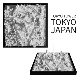 3d model tokyo tower city miniature art cityscape map decor home 3d print model - Mito3D