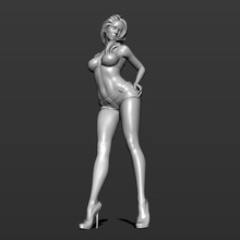 3d modelo mujer pantalones cortos anatomía personaje hembra alto humano esculpir cuerpo niña bebé hermoso chica miniaturas figuritas 3d print model - Mito3D