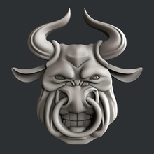 3d models bull art animal artcam aspire vcarve magic fusion 3d print model - Mito3D