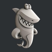 3d models shark art fish animal animation anime 3dprinter priner 3d print model - Mito3D