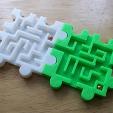 3d modular snap puzzle mazes game puzzles labyrinth maze 3d print model - Mito3D