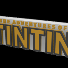 3d multicolorido logotipo placa aventuras fo tintina 3d print model - Mito3D