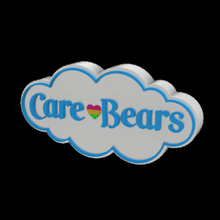 3d multicolor logo sign - care bears cartoon bear teddybear teddy kids children kinder 3d print model - Mito3D
