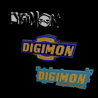 3d Mehrfarbig Logo Zeichen Digimon Variationen Shakomon Digital Monster Tamagotchi Anime Manga Video Spiel digivice 3d print model - Mito3D