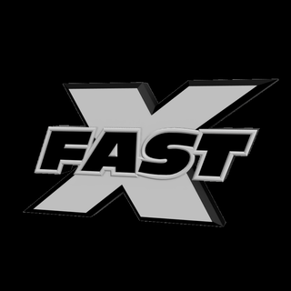 3d multicolor logo sign - fast x fast furious x 10 car cars racing movie cinema action vin diesel rock  3d print model - Mito3D