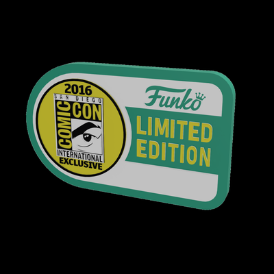 3d multicolor logo sign - funko's exclusive san diego comic 2016 art funko pop collectable collection figure figurine action cute kawaii 3d print model - Mito3D
