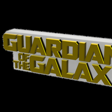 3d multicolor logo firmar guardianes galaxia 3d print model - Mito3D