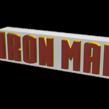 3d multicolor logo sign - iron man 3d print model - Mito3D