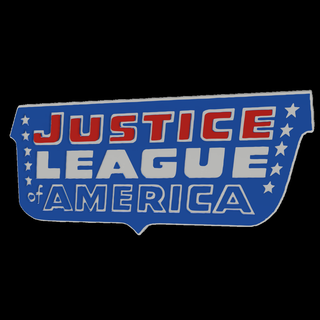 3d multicolore logo signe Justice ligue Amérique bandes dessinées 3d print model - Mito3D