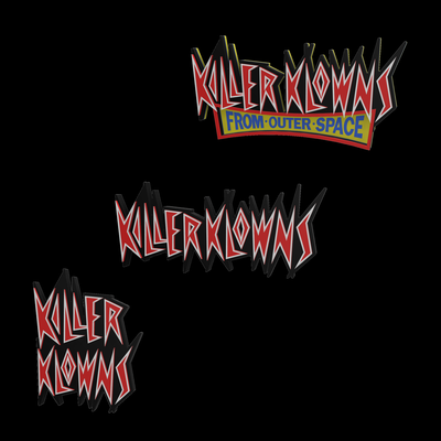 3d multicolor logo sign - killer klowns outer space three variations klown clown 80s horror comdey movie cinema film classic retro halloween 3d print model - Mito3D