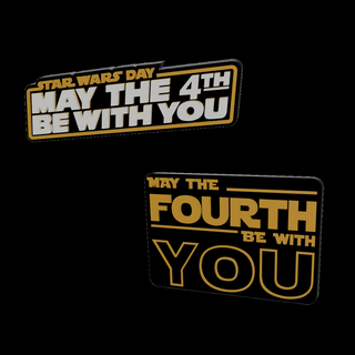 3d multicolorido logotipo placa 4th variações Estrela guerras Lucas Skywalker Chewbacca milênio falcão mandaloriano yoda amarelo 3d print model - Mito3D