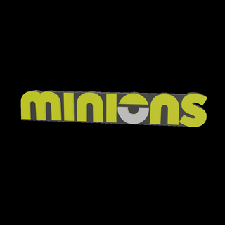 3d multicolore logo cartello servitori servitore Banana gru spregevole bob steve animato film divertente 3d print model - Mito3D