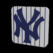 3d multicolorido logotipo placa ny Iorque Yankees 3d print model - Mito3D