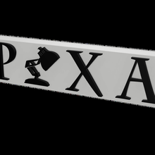 3d multicolore logo signe Pixar 3d print model - Mito3D
