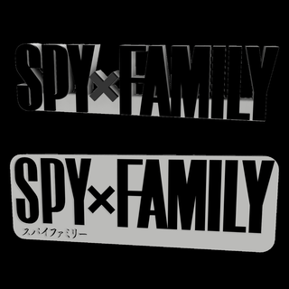 3d multicolor logo sign - spy x family two variations spy family anime manga forger tatsuya endo westalis ostania loid twilight anya  3d print model - Mito3D