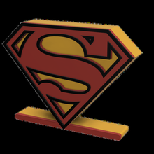 3d multicolor logo sign - superman