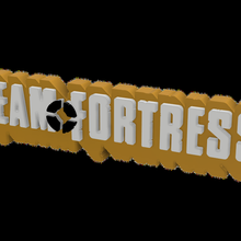 3d multicolor logo sign - team fortress 2