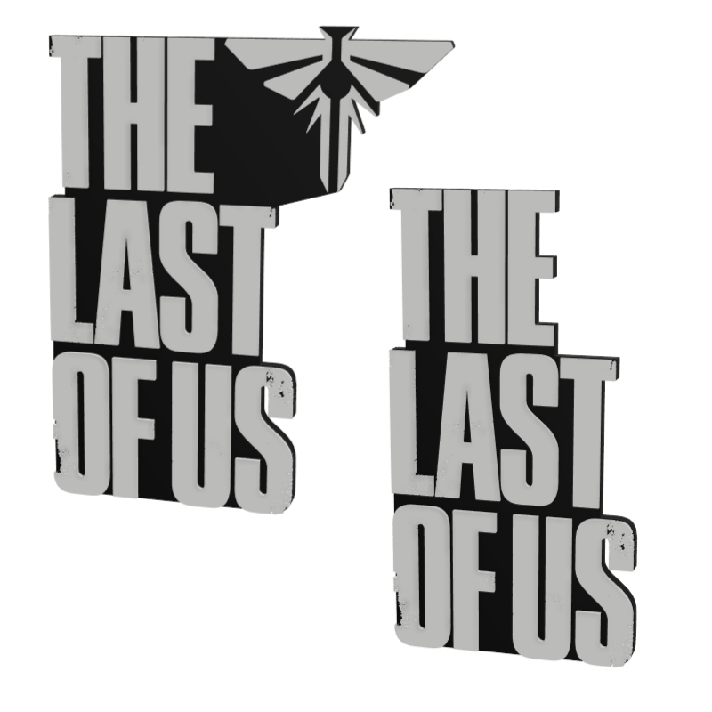 3d multicolor logo sign - us 2 versions Art the last of us ellie zombies apocalypse game gamer pc ps xbox sony fps hbo  3D print model - Mito3D