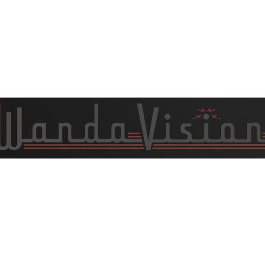3d multicolor logo sign - wandavision 3D print model - Mito3D