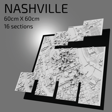 3d nashville digital files stl file map city art printed landmark model skyline architecture printer decor 3d print model - Mito3D