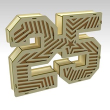 3d number-25 box type designs laser cut & cnc machining 3d print model - Mito3D