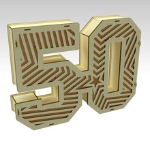 3d number 50 boîte type dessins laser Couper cnc usinage 3d print model - Mito3D