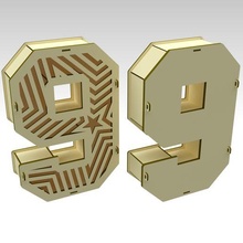 3d sayılar Kutu tip tasarımlar lazer kesmek cnc işleme 3d print model - Mito3D