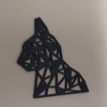 3d origami pared colgando charla gato decoración hogar casa bricoloup 3d print model - Mito3D