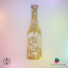 3d ornamento contento anno vino bottiglia 2021 3d print model - Mito3D