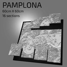 3d Pamplona digital arquivos stl Arquivo mapa cidade arte impresso marco modelo Horizonte arquitetura miniatura 3d print model - Mito3D