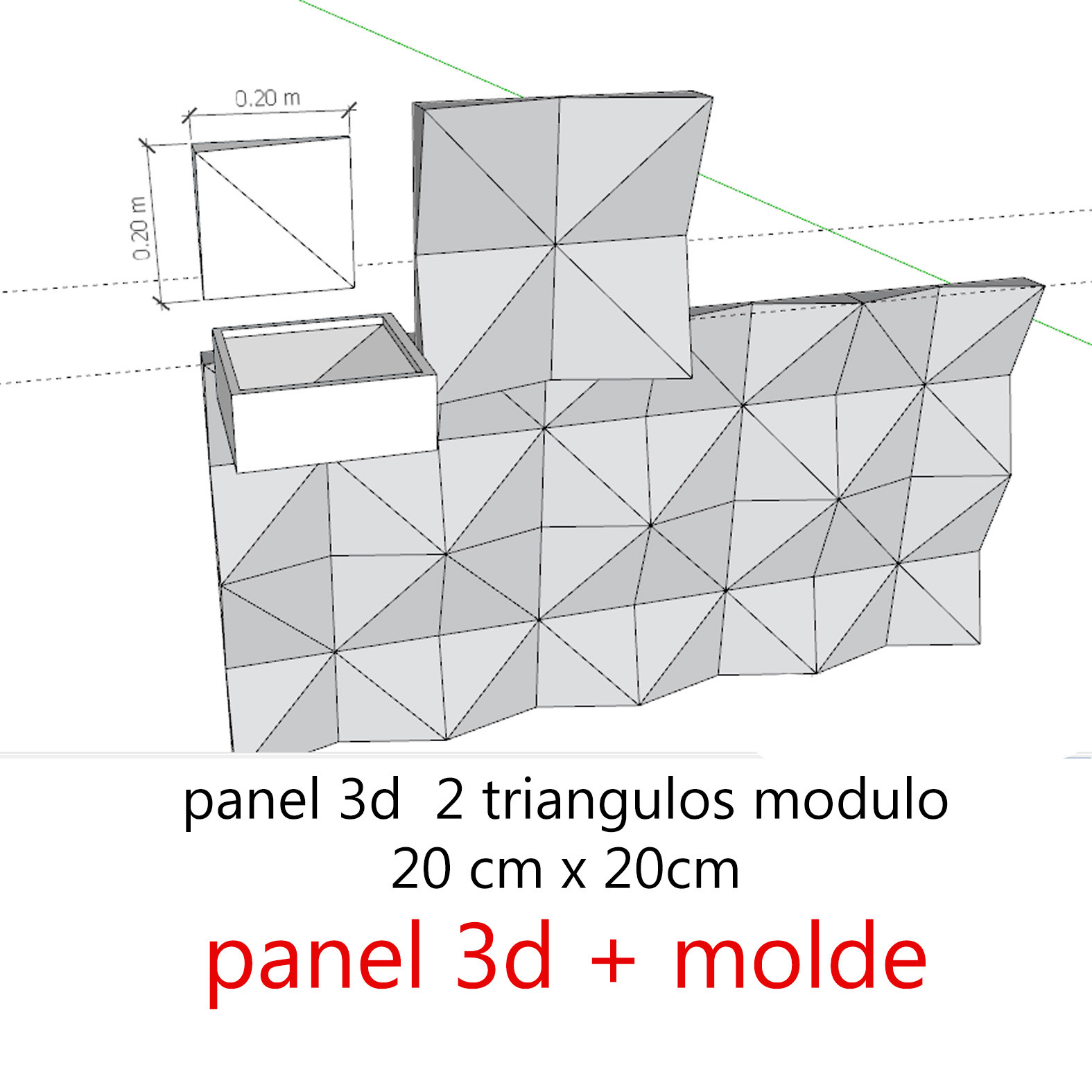 3d pannello piatto gesso bambù architettura design decorazione 3D print model - Mito3D