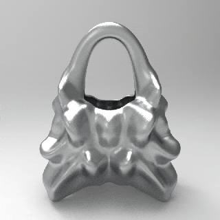 3d parametrico sacchetto contenitore cestino borsa portafoglio frizione voronoi 3d print model - Mito3D