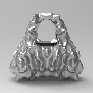 3d parametric bag container basket purse wallet clutch voronoi 3d print model - Mito3D